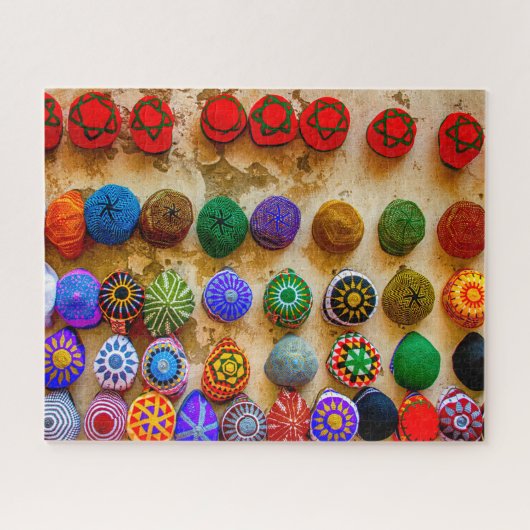 Morocco Taqiyah Hats in a Souk ジグソーパズル (横)