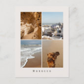Morocco Travel Photo Collage (Sandy coasts) ポストカード (正面)