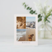 Morocco Travel Photo Collage (Sandy coasts) ポストカード (スタンド正面)