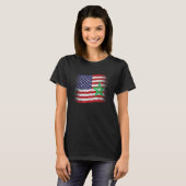 Morocco Usa Flag Morrocan Flag Tシャツ (正面フル)