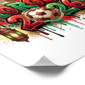 Morocco Vintage Flag Moroccan African ポスター (角)