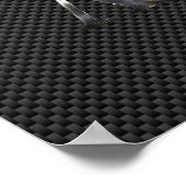 Moron Labeスチールスパルタンヘルメットの炭素繊維上 ポスター (角)