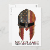 Moron Labe – と来それを取るUSA Spartan ポストカード (正面/裏面)