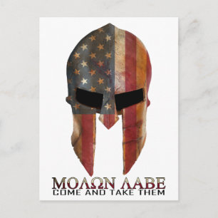 Moron Labe – と来それを取るUSA Spartan ポストカード