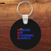 Morons Are Governing America Funny Trump 2024  キーホルダー (正面)
