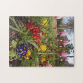 Morpeth, Northumberland, UK花の春 ジグソーパズル (横)