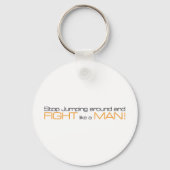 MORPGストップが男のまわりにの様にジャンプして戦う キーホルダー (正面)