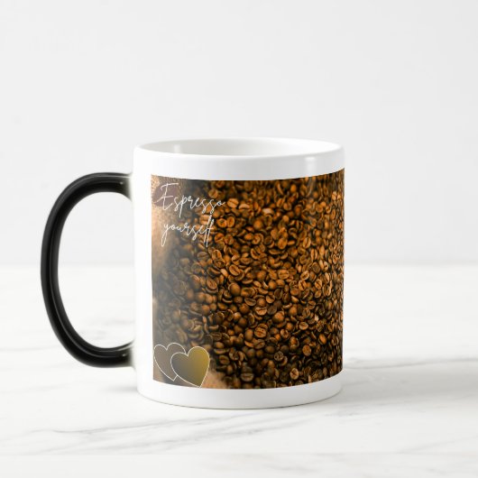 Morphing mug with coffee theme  モーフィングマグカップ (左)
