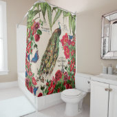Morphoの蝶孔雀花のシャワー・カーテン シャワーカーテン (インサイチュ)