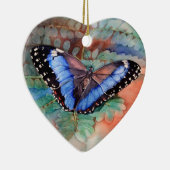 Morphoの青い水彩画 セラミックオーナメント (右)