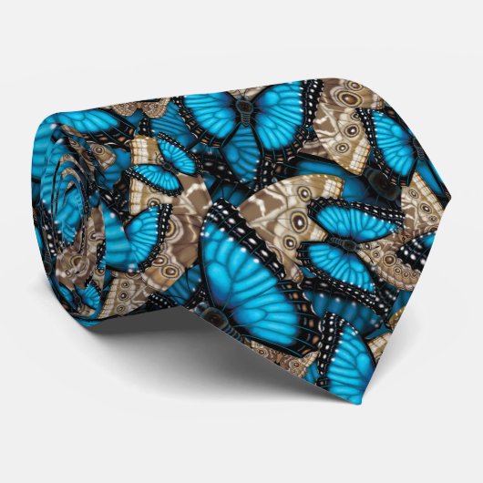 Morphoの青い蝶 ネクタイ (ロール)