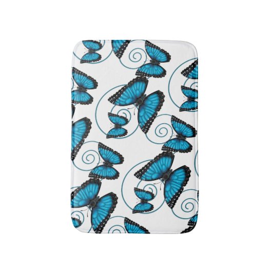 Morphoの青い蝶 バスマット (正面縦)