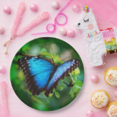 Morphoの青い蝶 ペーパープレート (パーティー)