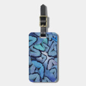 Morphoの青い蝶 ラゲッジタグ (正面縦)