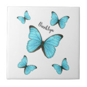 Morpho butterflies cartoon illustration タイル (正面)