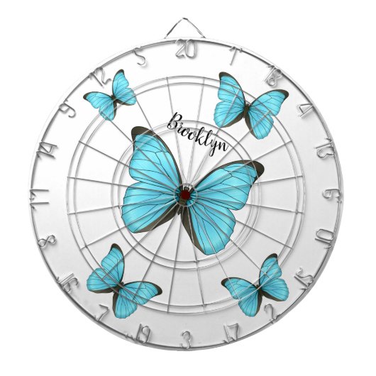 Morpho butterflies cartoon illustration  ダーツボード (正面)