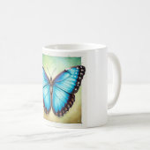 Morpho Butterfly 110924IREF224 - Watercolor コーヒーマグカップ (正面右)