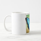 Morpho Butterfly 110924IREF224 - Watercolor コーヒーマグカップ (左)