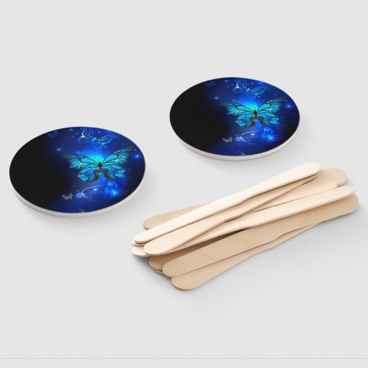 Morpho Butterfly in the Dark Background ハンドファン (組立なし)