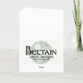 Morriganのケルト族のワタリガラスカード カード (裏面)