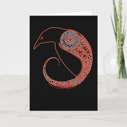 Morriganのケルト族のワタリガラスカード カード (正面)