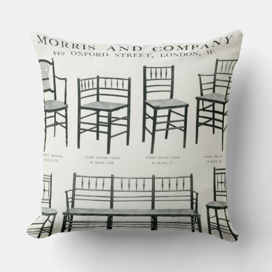 Morrisがなすサセックスによって突進着席させる椅子 クッション (正面)