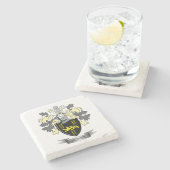 Morrisの家紋の紋章付き外衣 ストーンコースター (横)