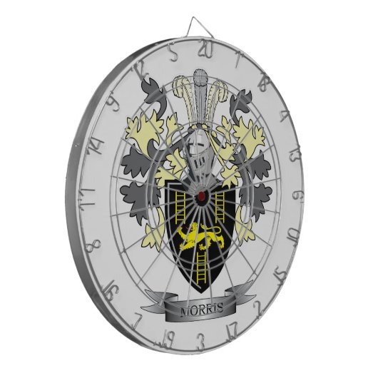 Morrisの家紋の紋章付き外衣 ダーツボード (正面左)