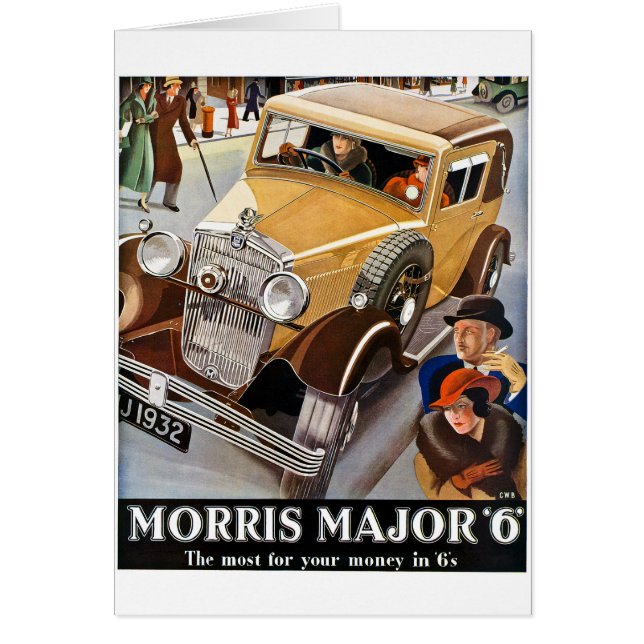 Morrisの専攻学生6 -ヴィンテージのイギリスの自動広告 (正面)