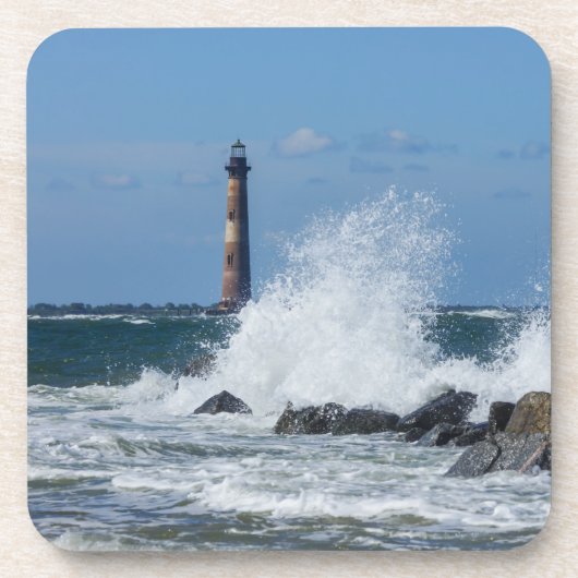 Morrisの島の灯台しぶき コースター (正面)