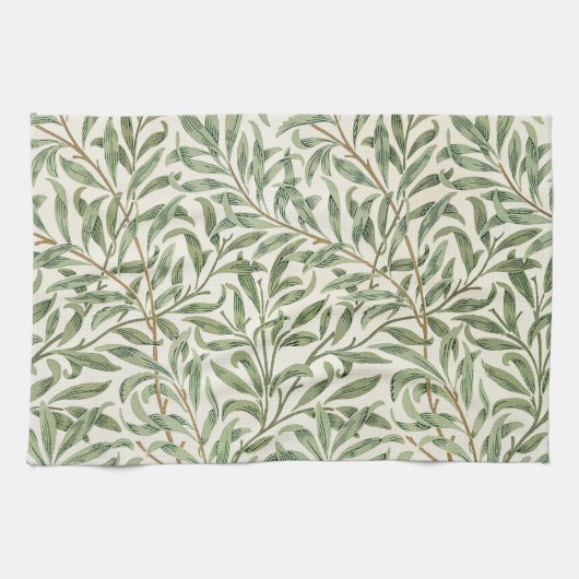 Morris -アンティーク離れ柳と枝パターン キッチンタオル (横)