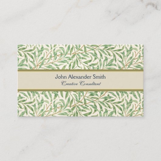 Morris -アンティーク離れ柳と枝パターン 名刺 (正面)