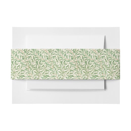 Morris -アンティーク離れ柳と枝パターン 招待状ベリーバンド (正面例)