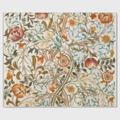  Morris Acanthus Floral Crewel Embroidery Pattern ラッピングペーパー (フラット)
