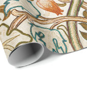  Morris Acanthus Floral Crewel Embroidery Pattern ラッピングペーパー (ロールコーナー)