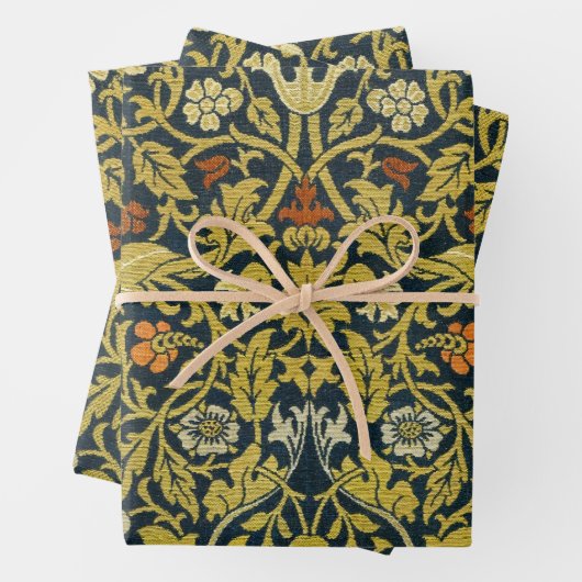 Morris Acanthus Leaves Twining Stem Flowers Carpet ラッピングペーパーシート (インサイチュ)