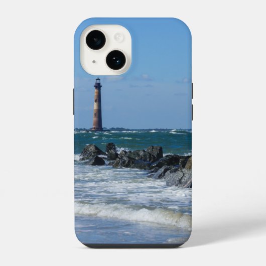 Morris Lighthouse Folly Beach iPhoneケース iPhone 14ケース (裏面)