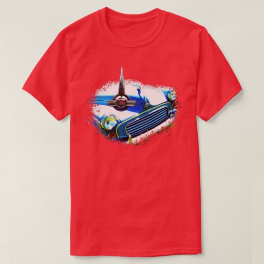 Morris Minor 1960sイギリスのクラシック要素b Tシャツ (デザイン正面)