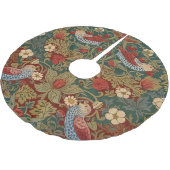 Morris - Strawberry Thief  #2 Floral Pattern  ブラッシュドポリエステルツリースカート (アングル)