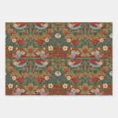 Morris - Strawberry Thief  #2 Floral Pattern  ラッピングペーパーシート (正面)