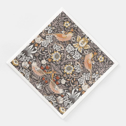 Morris Strawberry Thief Floral Pattern Earth Tones (コーナー)