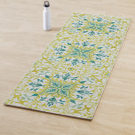 Morris Yellow Turquoise Vine & Flower Pattern ヨガマット<br><div class="desc">This is a digitally enhanced version of William Morris's Vine (1873) famous pattern. "Vine" is a wallpaper design by the British designer William Morris, renowned for his intricate and nature-inspired motifs. The design features a continuous, flowing vine pattern with curling tendrils and leaves. The vines are interwoven, creating a sense...</div>