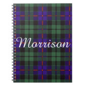 Morrisonの一族の格子縞のスコットランド人のタータンチェック ノートブック (正面)