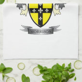 Morrisonの家紋の紋章付き外衣 キッチンタオル (折り畳み)