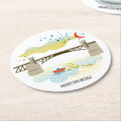 Morrison橋ポートランドコースター ラウンドペーパーコースター (アングル)