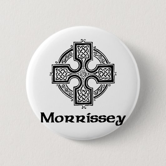Morrisseyのケルト十字 缶バッジ (正面)