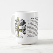 Morrissey家族の紋章付き外衣 コーヒーマグカップ (正面左)