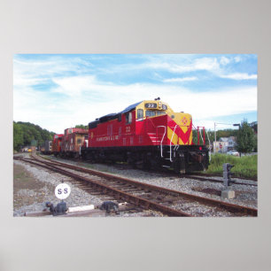 Morristownおよびエリーの鉄道エンジン# 22ポスター ポスター