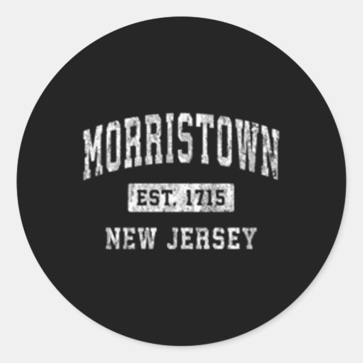 Morristown New Jersey Njがスポーツを設立 ラウンドシール (正面)