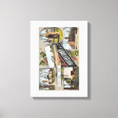 Morristown NJヴィンテージスタイル キャンバスプリント (正面)